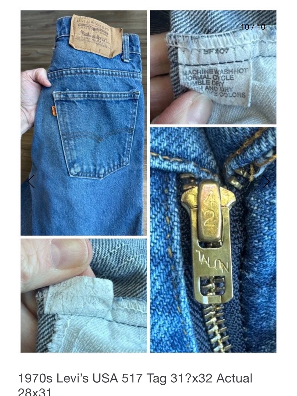 1970s Levi's USA 517 Tag 31?x32 actually more like 26/27
Vintage 517 - Picture 3 of 14